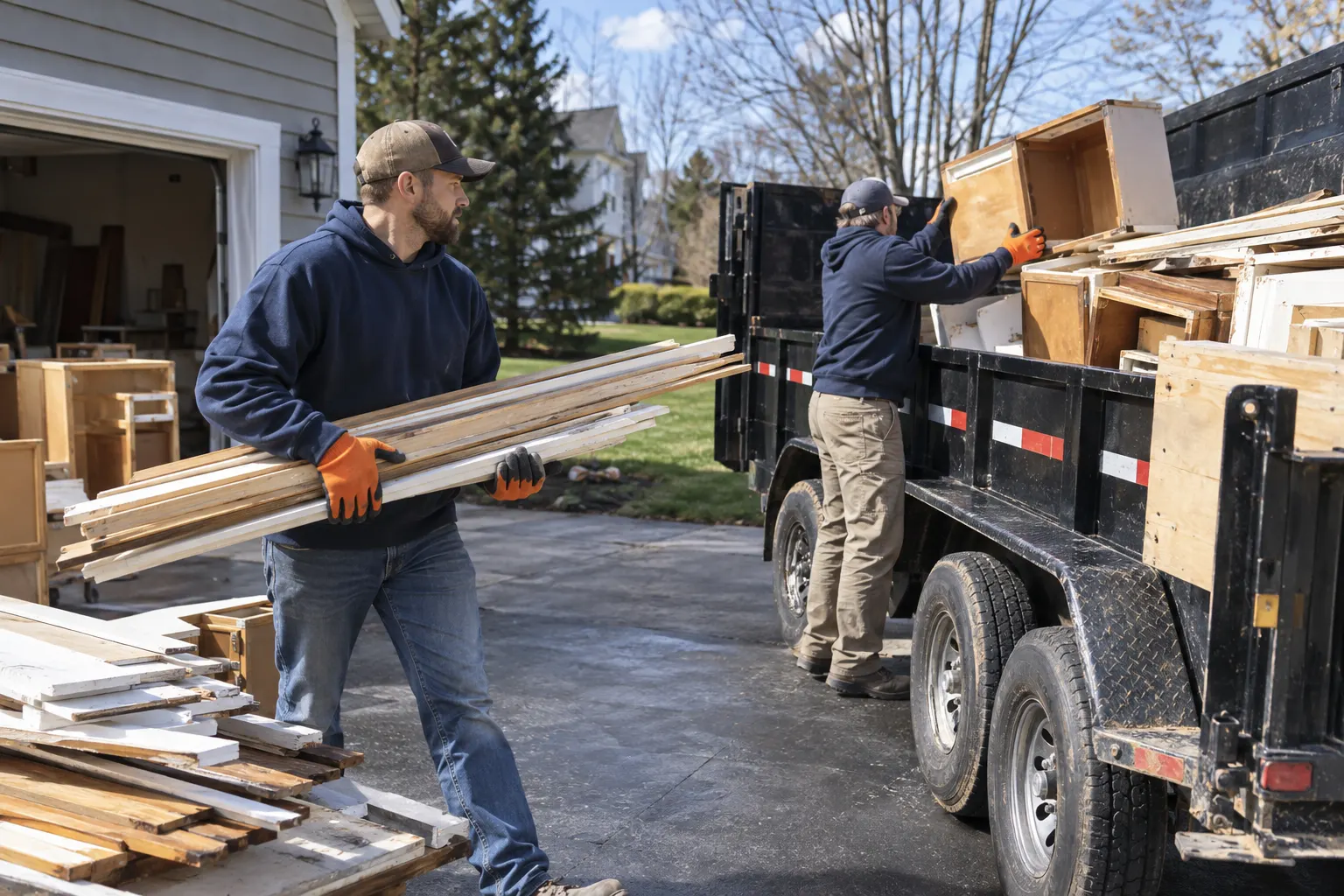 Removal crew handling Lumber & Wood Debris Removal
